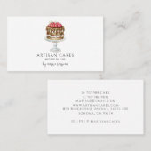 Bakkerij Pastry Chef Waterverf Baking Pink Cake Bu Visitekaartje (Voorkant / Achterkant)