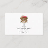 Bakkerij Pastry Chef Waterverf Baking Pink Cake Bu Visitekaartje (Voorkant)