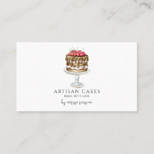 Bakkerij Pastry Chef Waterverf Baking Pink Cake Bu Visitekaartje