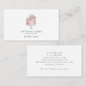 Bakkerij Pastry Chef Waterverf Baking Pink Cake Bu Visitekaartje (Voorkant / Achterkant)