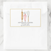 Bakkerij Pastry Chef Waterverf Baking Utiers Rechthoekige Sticker (Tas)