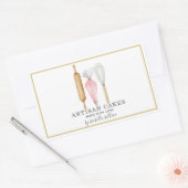 Bakkerij Pastry Chef Waterverf Baking Utiers Rechthoekige Sticker (Envelop)