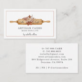 Bakkerij Pastry Chef Waterverf Baking Utiers Visitekaartje (Voorkant / Achterkant)