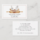 Bakkerij Pastry Chef Waterverf Baking Utiers Visitekaartje (Voorkant / Achterkant)