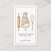 Bakkerij Pastry Chef Waterverf Baking Utils Busi Visitekaartje (Voorkant)