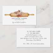 Bakkerij Pastry Chef Waterverf Baking Utils Busi Visitekaartje (Voorkant / Achterkant)