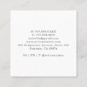 Bakkerij Pastry Chef Waterverf Cake Vierkante Visitekaartje (Achterkant)