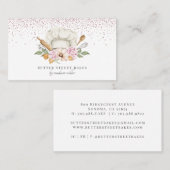 Bakkerij Pastry Chef Waterverf Chef Pet Glitter Visitekaartje (Voorkant / Achterkant)