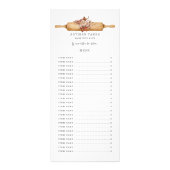 Bakkerij Pastry Chef Waterverf Floral Rolling Pin Reclamekaart (Voorkant)