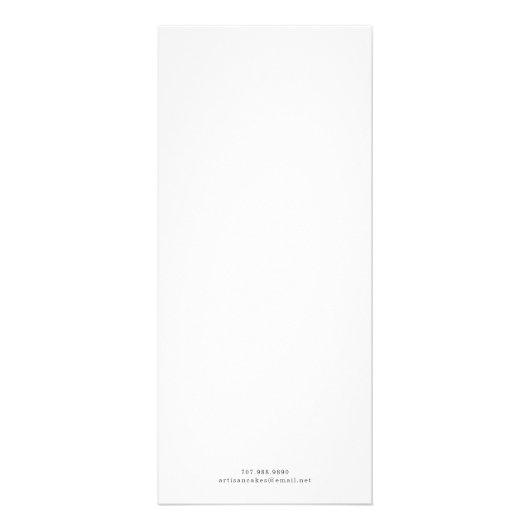 Bakkerij Pastry Chef Waterverf Floral Rolling Pin Reclamekaart (Achterkant)