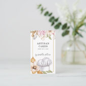 Bakkerij Pastry Chef Waterverf Visitekaartje (Staand voorkant)