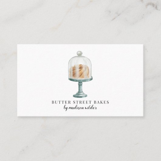 Bakkerij Pastry Chef Waterverf Visitekaartje (Voorkant)