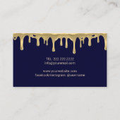 Bakkerij Pastry Chef Whisk Logo Moderne marine & G Visitekaartje (Achterkant)
