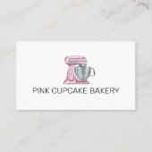Bakkerij Pastry Cupcake Roze Mixer Visitekaartje (Voorkant)
