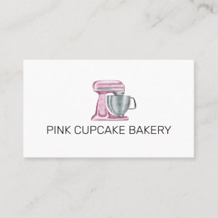 Bakkerij Pastry Cupcake Roze Mixer Visitekaartje