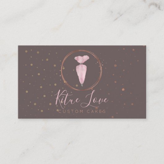 Bakkerij Pastry Patisserie Cake Maker elegant Visitekaartje (Voorkant)