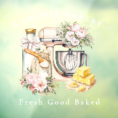Bakkerij Pastry Patisserie │Cooking Baker Mixer Raamsticker (Vel 3)