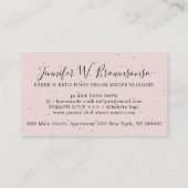 Bakkerij Pastry Patisserie logo Cirkelroze Visitekaartje (Achterkant)