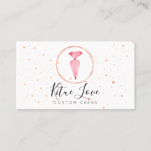 Bakkerij Pastry Patisserie Pink Cake Visitekaartje (Voorkant)