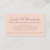 Bakkerij Pastry Patisserie schattig mengdeeg Visitekaartje (Achterkant)