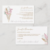 Bakkerij Pastry Pink Flowers Boho Creative chef Visitekaartje (Voorkant / Achterkant)