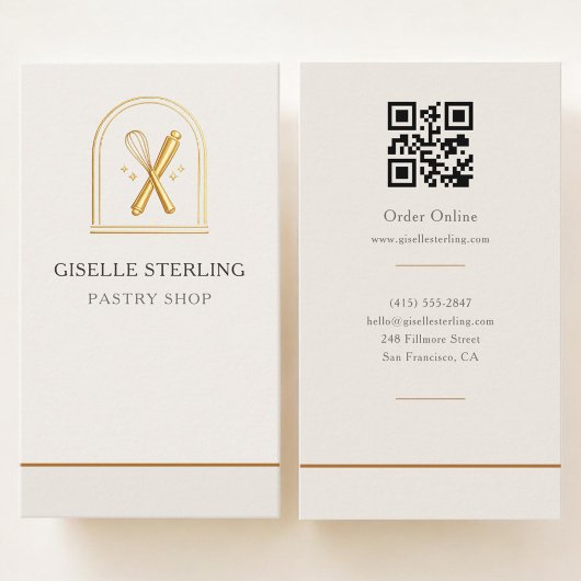 Bakkerij Pastry Shop QR-code Visitekaartje