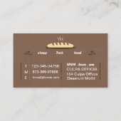 Bakkerij Pastry Visitekaartje - 3,5 inch x 2,0 inc (Achterkant)