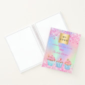 Bakkerij pastry winkel glitters cupcakes naam notitieboek (Binnen)