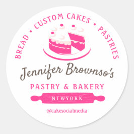 Bakkerij Patisserie Cake Klein Bedrijf Ronde Sticker