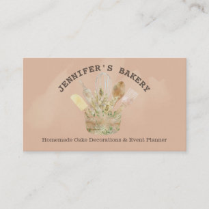 Bakkerij patisserie chef rustieke logo schattig visitekaartje