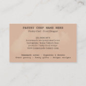 Bakkerij patisserie chef rustige logo schattig visitekaartje (Achterkant)