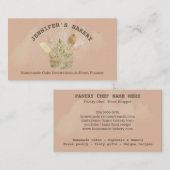 Bakkerij patisserie chef rustige logo schattig visitekaartje (Voorkant / Achterkant)