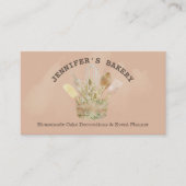 Bakkerij patisserie chef rustige logo schattig visitekaartje (Voorkant)