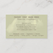 Bakkerij patisserie chef rustige vormgeving schatt visitekaartje (Achterkant)