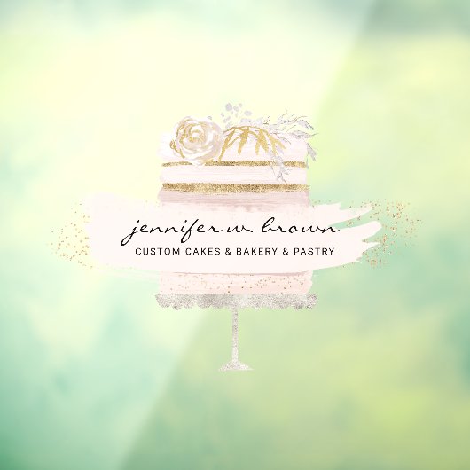 Bakkerij Patisserie Glitter Cake Raamsticker (Vel 3)