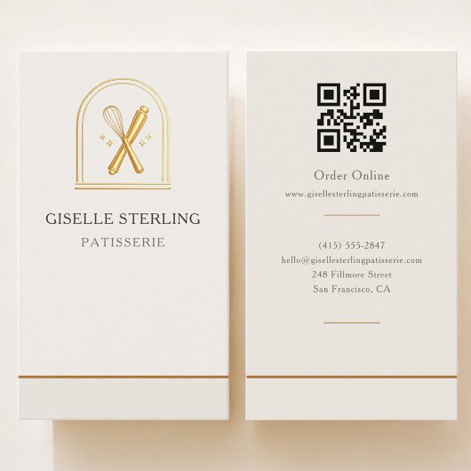 Bakkerij Patisserie QR-code Visitekaartje