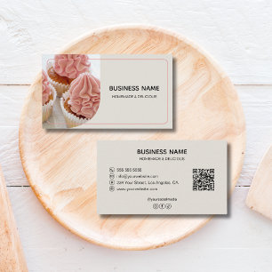 Bakkerij Patissier Aangepaste Foto Logo QR Visitekaartje