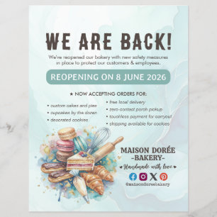 Bakkerij Patissier Bakken Catering Groot Heropenin Flyer