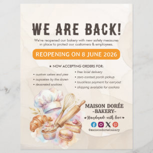 Bakkerij Patissier Bakken Catering Groot Heropenin Flyer