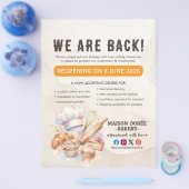 Bakkerij Patissier Bakken Catering Groot Heropenin Flyer (Enkel)
