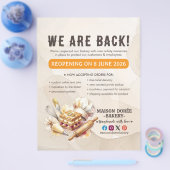 Bakkerij Patissier Bakkerij Catering Groot Heropen Flyer (Enkel)