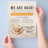 Bakkerij Patissier Bakkerij Catering Groot Heropen Flyer (Hand)