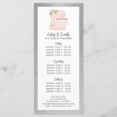 Bakkerij Patissier Dessert Menu (Voorkant)