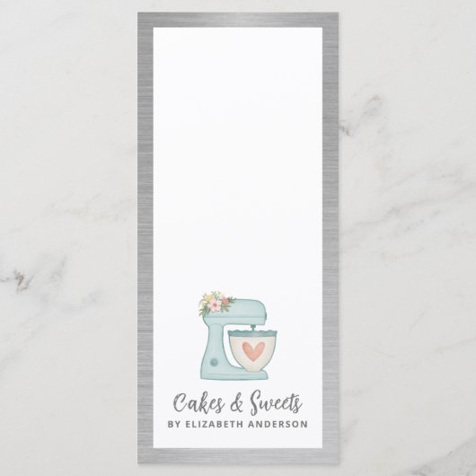 Bakkerij Patissier Dessert Menu (Achterkant)