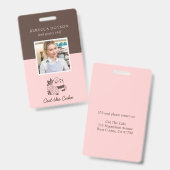 Bakkerij Patissier Werknemer Pasfoto Badge (Voor- en achterkant)