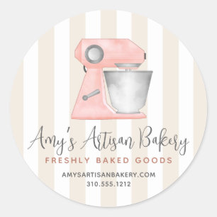 Bakkerij Perzik Keuken Staande Mixer Beige Tannièr Ronde Sticker