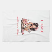 Bakkerij Pin-Up Girl Taarten en gebak Theedoek (Horizontaal)