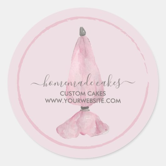 Bakkerij Piping Bag Confectionery gebak Ronde Sticker (Voorkant)