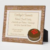 Bakkerij Plaque met Faux Lijst en Cake Graphic Fotoplaat (Zijkant)