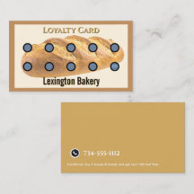 Bakkerij Ponskaart | Gebak Loyalty Card Brood Goud